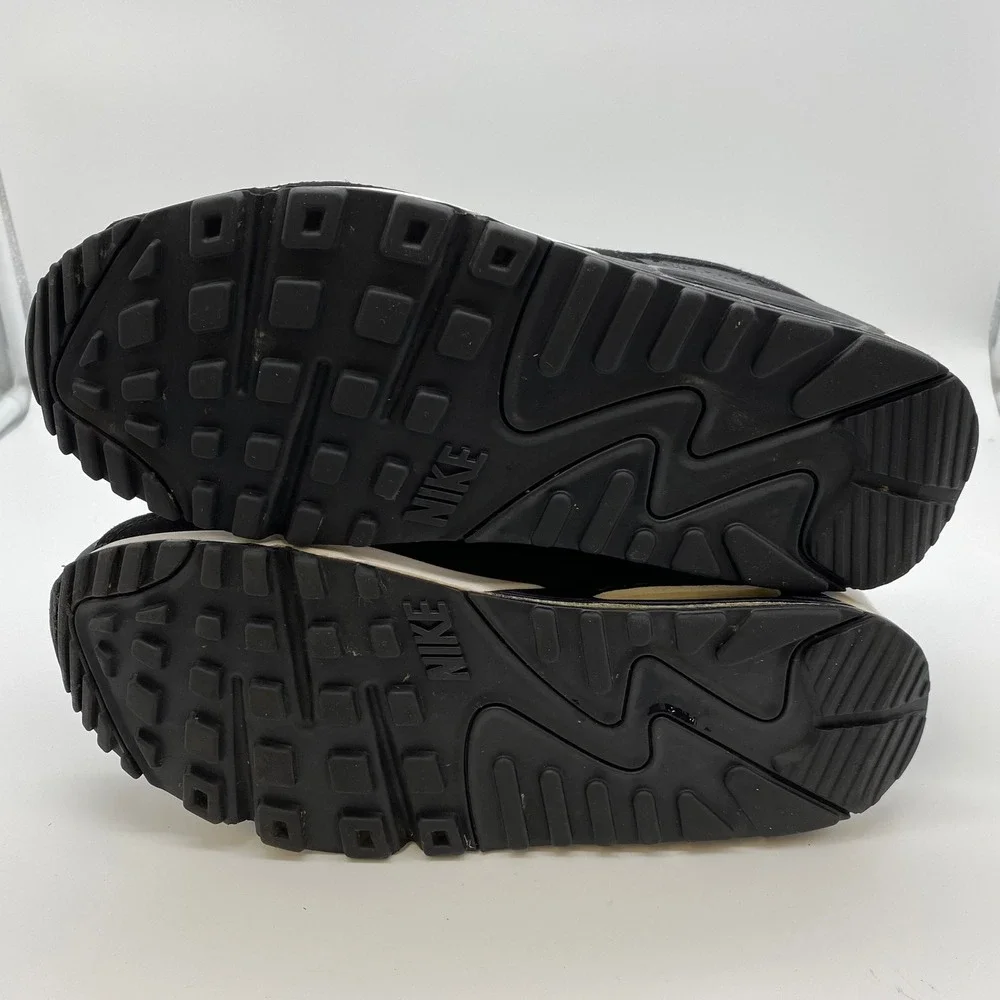 Nike Air Max 90 Mens 8 Black Off Noir Black White CN8490-002 Low Top Sneakers